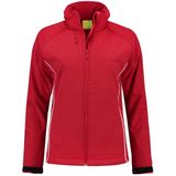 Lemon & Soda Softshell jacket voor dames in de kleur rood in de maat S.