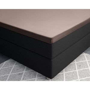 Primaviera Deluxe Satijnen - Topper Hoeslaken - 90 x 220 - Taupe