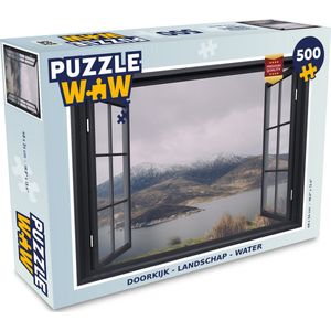 Puzzel Doorkijk - Landschap - Water - Legpuzzel - Puzzel 500 stukjes
