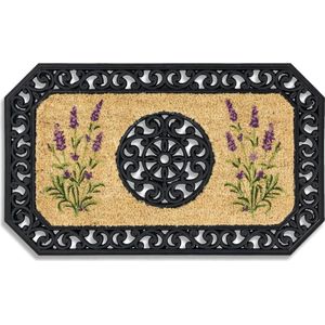 Nieuwe titel: Beige Lavendel Deurmat - Schoonloop 45x75 cm - Voor binnen en overdekte buitenruimtes