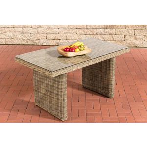 In And OutdoorMatch Premium tuintafel Ebba - tuintafel kunststof - tuintafels - tafel - Glazen tafel - 80 x 140 x 74 cm