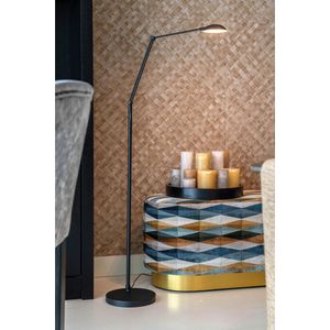 Vloerlamp Palermo Zwart - hoogte 170cm - LED 10W 2200K-3000K 1182lm - IP20 - Dim to warm > vloerlamp zwart | leeslamp zwart | staande lamp zwart | designlamp zwart | lamp modern zwart | vloerlamp dim to warm zwart