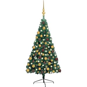 vidaXL-Kunstkerstboom-met-verlichting-en-kerstballen-half-180-cm-groen