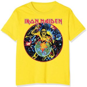 Iron Maiden - World Piece Tour Circle Heren T-shirt - S - Geel