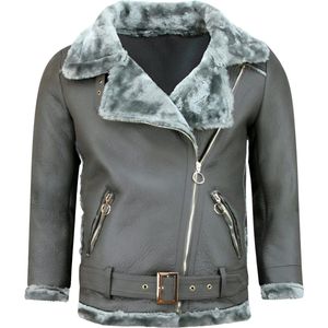 Imitatie Lammy Coat Dames - Grijs