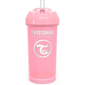 Twistshake Straw Cup 360ml Pastel Pink