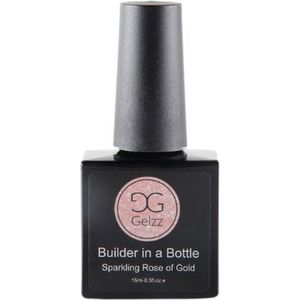 Gelzz BIAB Builder in a Bottle Sparkling Rose of Gold - GlitterGoud - - 15ml - Vegan