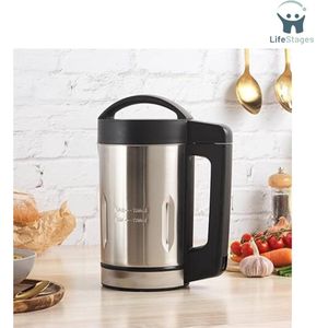 LifeStages - Soepmaker - Roestvrijstalen Kan 1,6 Liter - 5 Instellingen Inclusief Warmhoudfunctie - Digitaal Paneel