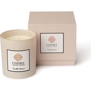 Ferdilly Vanilla Dream Scented Candle - Sojawas - 48 Branduren - 230 g - Geurkaars - Kaars - Vanille - Luxe - Duurzaam