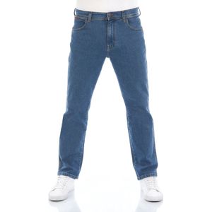 Wrangler Heren Jeans Broeken Texas Stretch regular/straight Fit Blauw Volwassenen Denim Jeansbroek