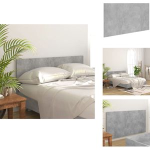 vidaXL Hoofdbord - Hoofdborden - Hoofdeinde - Bedeinde - Hoofdbord 160x1,5x80 cm bewerkt hout betongrijs