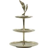 Light & Living etagere 3 laags Ø30x51 cm FOGLIA goud