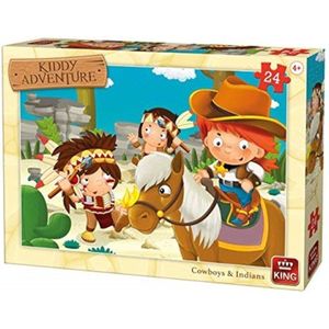 King Legpuzzel Cowboys & Indianen (24 Stukjes)