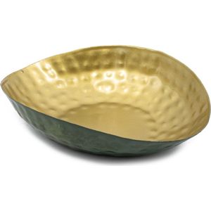 Tray metaal druppel groen met goud