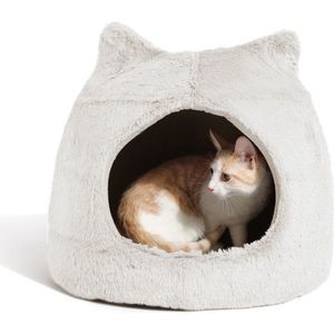 Petstages Meow Hut - Katteniglo – Knus en wasbaar kattenmandje - 43 x 43 cm - Verkrijgbaar in 2 kleuren: Wheat & Ivory - Ivory