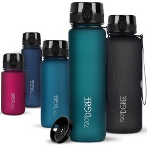 720°DGREE Drinkfles 'uberBottle' - Waterfles met Fruitzeef, BPA-vrij, Waterdicht, Lekvrij, Herbruikbaar - Lichtgewicht, Handig voor School, Sport, Fitness, Gym, Werk -