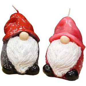 Kabouter - kaars - 10x6 cm - ong. 8 branduren - Figuurkaars - kerst - kerstverlichting - kerstpakket