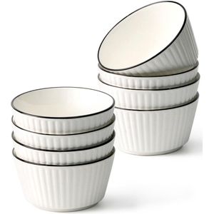 Keramische kommen set van 8 - 350ml ontbijtgranen en 12oz kleine porseleinen kommen voor snack dessert rijst