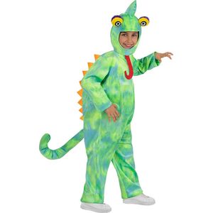 Funidelia | Kameleon Kostuum voor meisjes en jongens - Dieren - Kostuum voor kinderen Accessoire verkleedkleding en rekwisieten voor Halloween, carnaval & feesten - Maat 97 - 104 cm - Groen