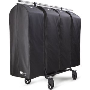 Soopl Set XL - Soopl Fashion Trolley + 4 XL Bags - Professioneel kledingrek - Mobiele garderoberek - Uitschuifbaar, inklapbaar, draagbaar - Met robuuste wielen