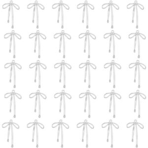 30 stuks platina strik bedels - Vlinderdas bedels holle hanger - Boog oorbel bedels - Boog link bengelen hangers met een gat voor doe-het-zelf sieraden maken ambachten