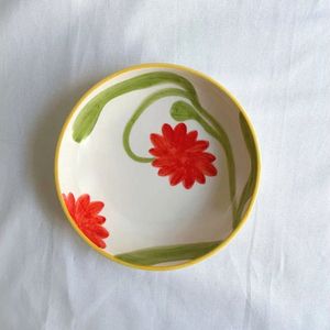 Rose Balimba pasta bord D21cm bloem rood