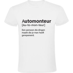 Automonteur Heren T-shirt - vakman - klussen - reparatie - werk - beroep - jarig - verjaardag