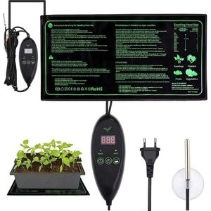 UniEgg® Warmtemat / Kweekmat met Thermostaat - Innovatief - Timer - Extra geïsoleerd - verwarmingsmat plant - reptiel - kuiken - 3D printer - 25 x 51 cm- zaden - kiemen - geschikt voor onder terrariums - spat waterdicht - 30 watt - met regelaar