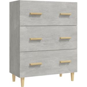 VidaXL Dressoir 70x34x90 cm Bewerkt Hout Betongrijs