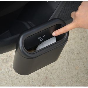 Auto Prullenbak - Auto Asbak - Deur Opknoping - Auto Vuilbak - Prullenbak - Prullenbak Zwart - Mini Prullenbak - Auto Accessories - Auto Accessories Interieur - Opbergdoos Met Deksel - Opbergdoos - Zwart