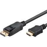 DisplayPort v1.2 naar HDMI Kabel - 4K 30Hz - 2 meter - Zwart