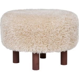 House Nordic Poef Inverness - 50x50x33cm - Lichtbruin - Hout