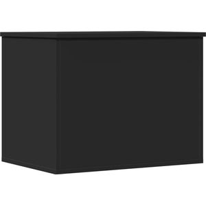 vidaXL - Opbergbox - 60x42x46 - cm - bewerkt - hout - zwart