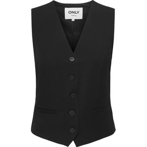 Only - Gilet - Zwart - Polyester Viscose Elastaan
