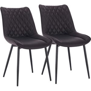 Rootz moderne eetkamerstoelen - keukenstoelen - accentstoelen - ergonomisch comfort - duurzame constructie - eenvoudige montage - zitmaat 46 x 40,5 cm