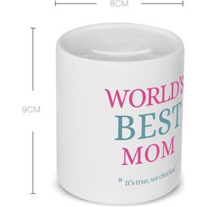 Akyol - world's best mom Spaarpot - Mama - moeder - moederdag cadeautjes - verjaardagscadeau - kado - 350 ML inhoud