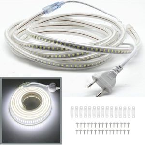 10m LED-strook Koud Wit - 2835 SMD, 144 LED/m, 220V, IP65 Waterbestendig