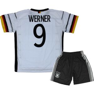 Timo Werner Duitsland Thuis Tenue 2021-2022 | Replica Voetbal Shirt + broekje set - EK/WK voetbaltenue - Maat 116