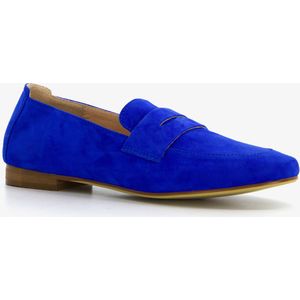 Hush Puppies suede dames loafers kobalt blauw - Maat 37 - Echt leer