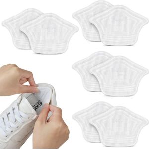 Hielgrepen schoenpads - Comfort hielkussen inzetstukken - Anti-blaar schoenvoeringen - Dames en Heren - Wit