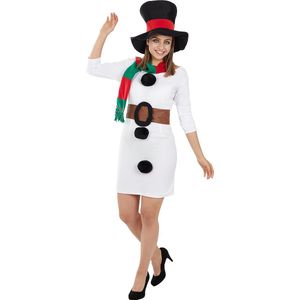 FUNIDELIA Sneeuwpop Kostuum Voor voor vrouwen - Maat: M - Wit