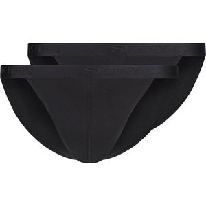 Skiny Tanga - 2 Pack 7662 Black - maat L (L) - Heren Volwassenen - 100% katoen- 080693-7662-L