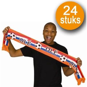 Oranje Versiering | 24 stuks Oranje Sjaal Nederlands Elftal EK/WK Voetbal