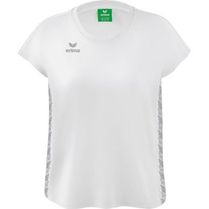 Erima Essential Team T-Shirt Dames - Wit / Monument Grey | Maat: 44