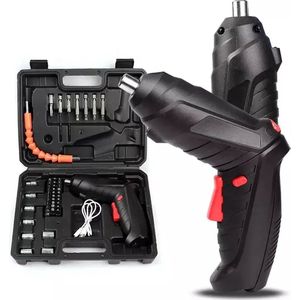 25 Stks 4.8 V Draadloze Elektrische Schroevendraaier Multifunctionele Oplaadbare Power Schroevendraaier Tool
