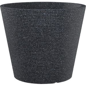 Plantenbak - Bak voor planten Kunststof Coneo Zwart Graniet 30 cm