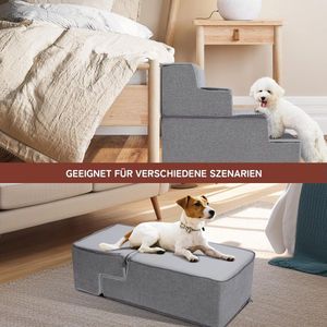 Hondentrap voor bed en bank, huisdiertrap, hondentrap (58 x 38 x 48 cm)