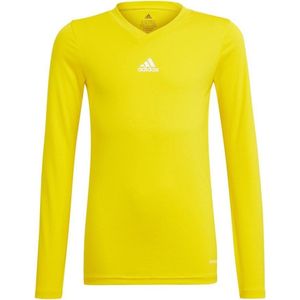 adidas - Team Base Tee Youth - Geel Ondershirt - 128 - Geel