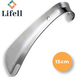 Lifell Schoenlepel - 15cm Compact - Zilvergrijs - RvS