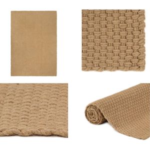 vidaXL Vloerkleed rechthoekig 180x250 cm jute naturel - Vloerkleed - Vloerkleden - Mat - Vloermat